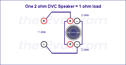 One 2 Ohm DVC Speaker = 1 ohm load