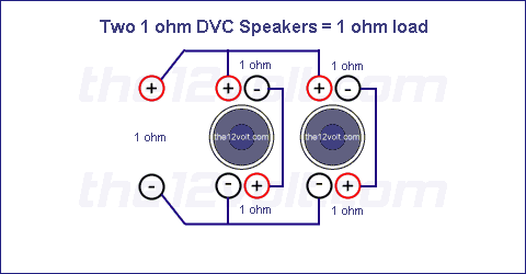 Two 1 Ohm DVC Speakers = 1 ohm load