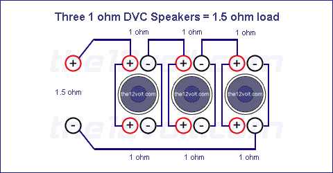 Subwoofer Wiring Diagrams for Three 1 Ohm Dual Voice Coil ... subwoofer series parallel wiring diagram 