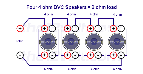 8 ohm and 4 ohm in parallel