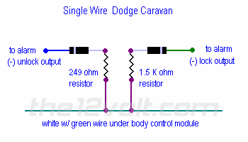 Door Locks - Dodge Caravan (1996 - 2000) (Type H) Relay Wiring Diagram