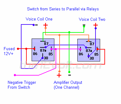 Switching from Series to Parallel and Back Relay Wiring Diagram