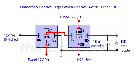 Momentary Positive Output when Positive Switch Turned Off Relay Wiring Diagram