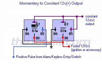 latching relay 12v trigger -- posted image.