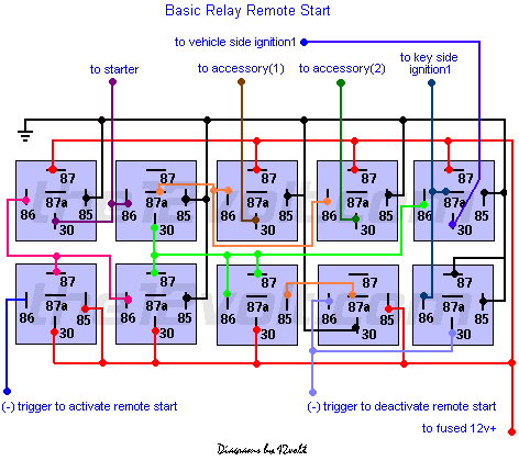 one button push button start relay system -- posted image.