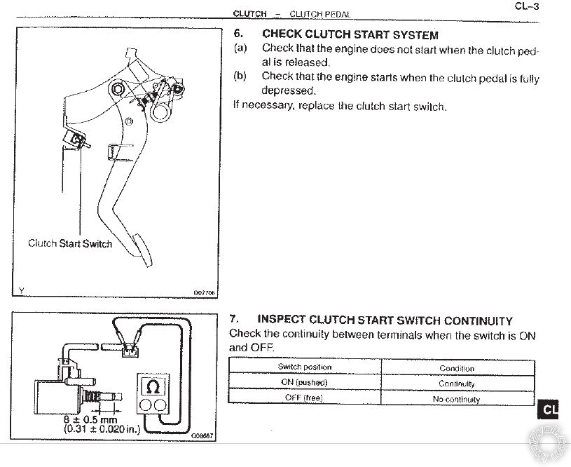 2000 Toyota Celica, Manual Transmission, Clutch Wire -- posted image.