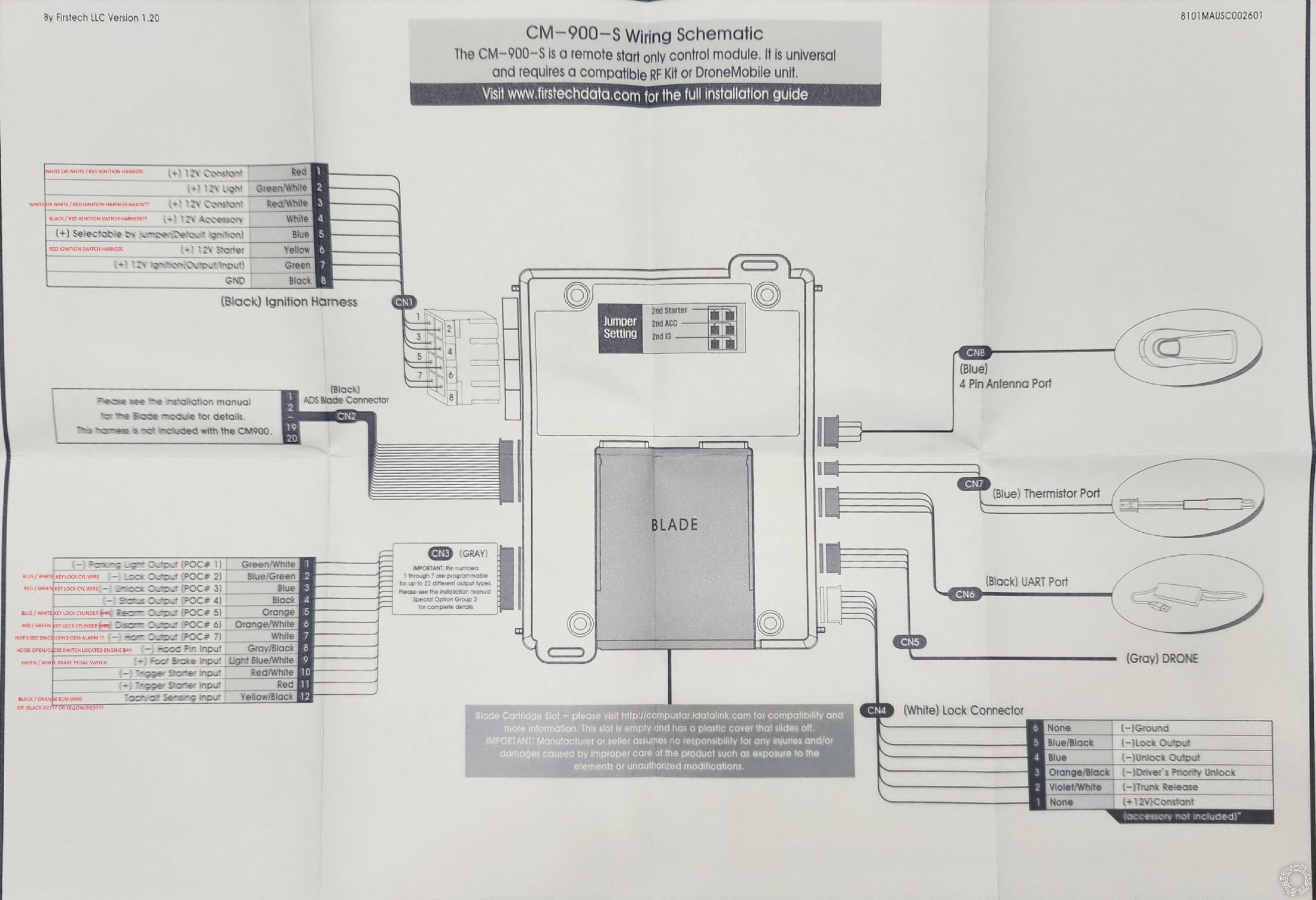 2000 Toyota Camry CE With Factory Anti-Theft, CompuStar CS4900S -- posted image.