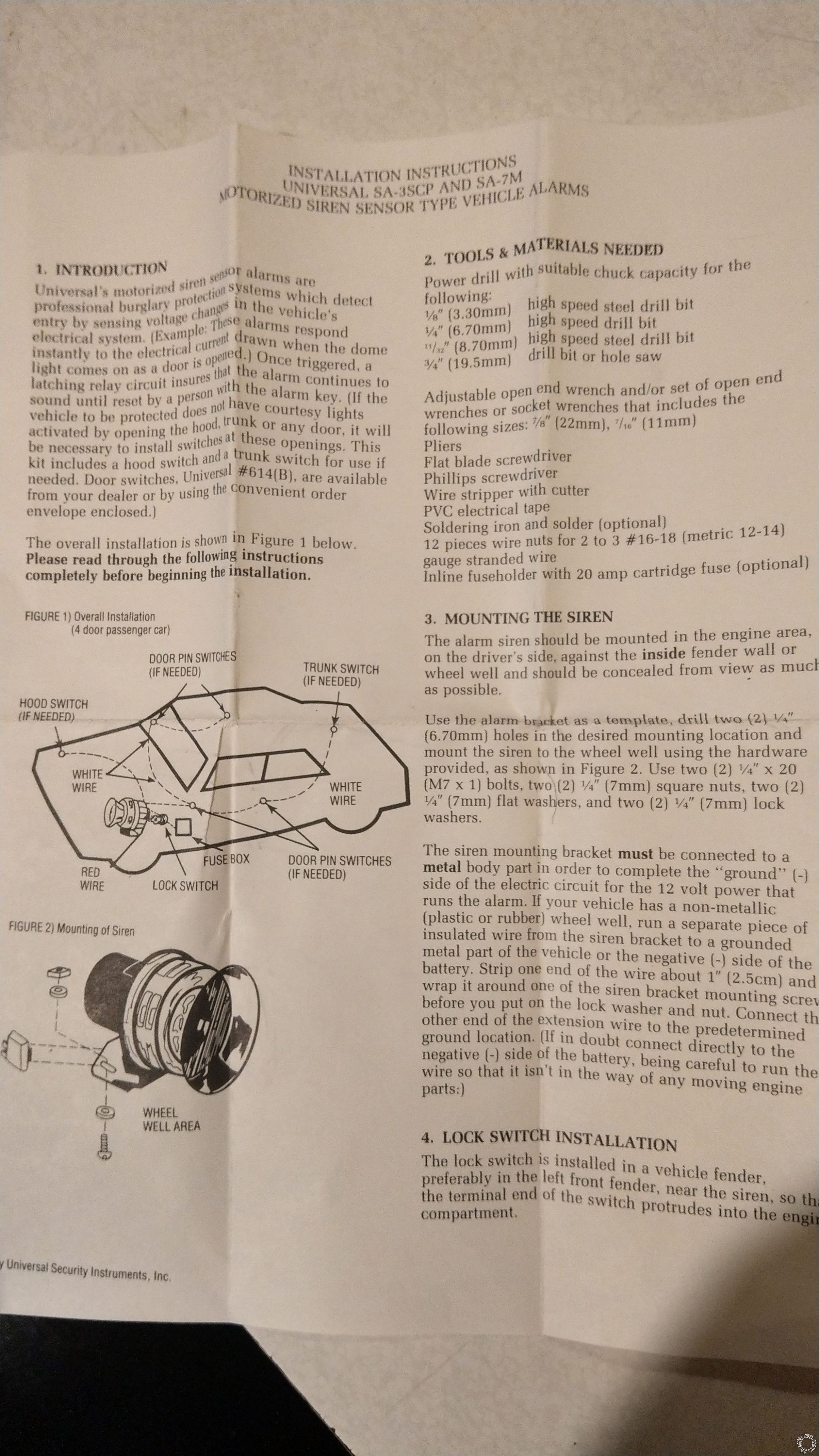 USI Mechanical Siren Alarm SA-3SCP -- posted image.