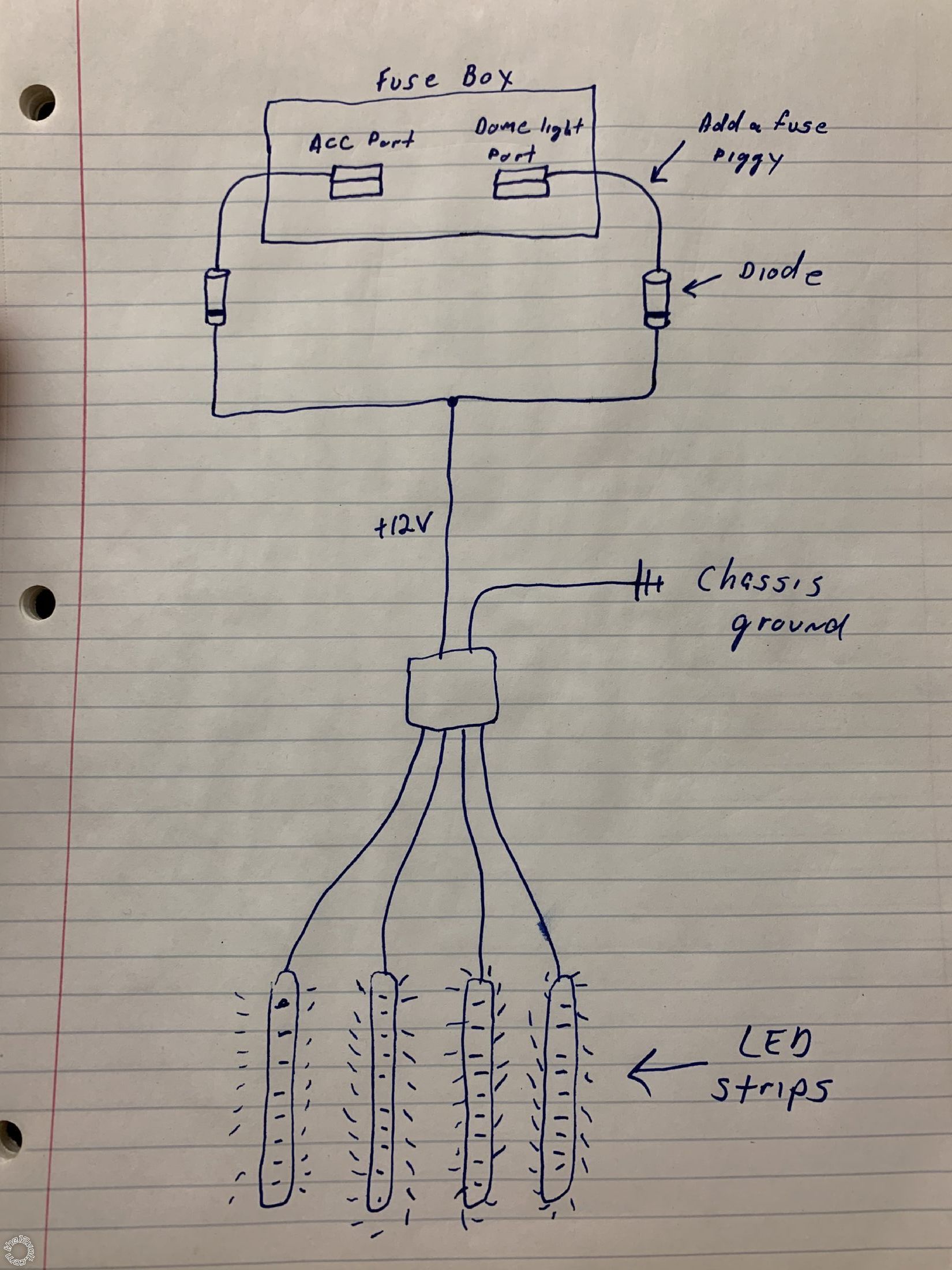 Turn On LED Interior Strip Lights From 2 Triggers -- posted image.
