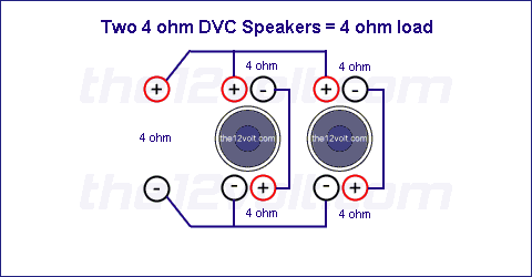 Two 4 ohm DVC Speakers = 4 ohm load