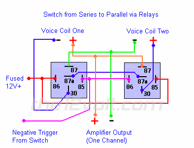 Switching from Series to Parallel and Back via Relays