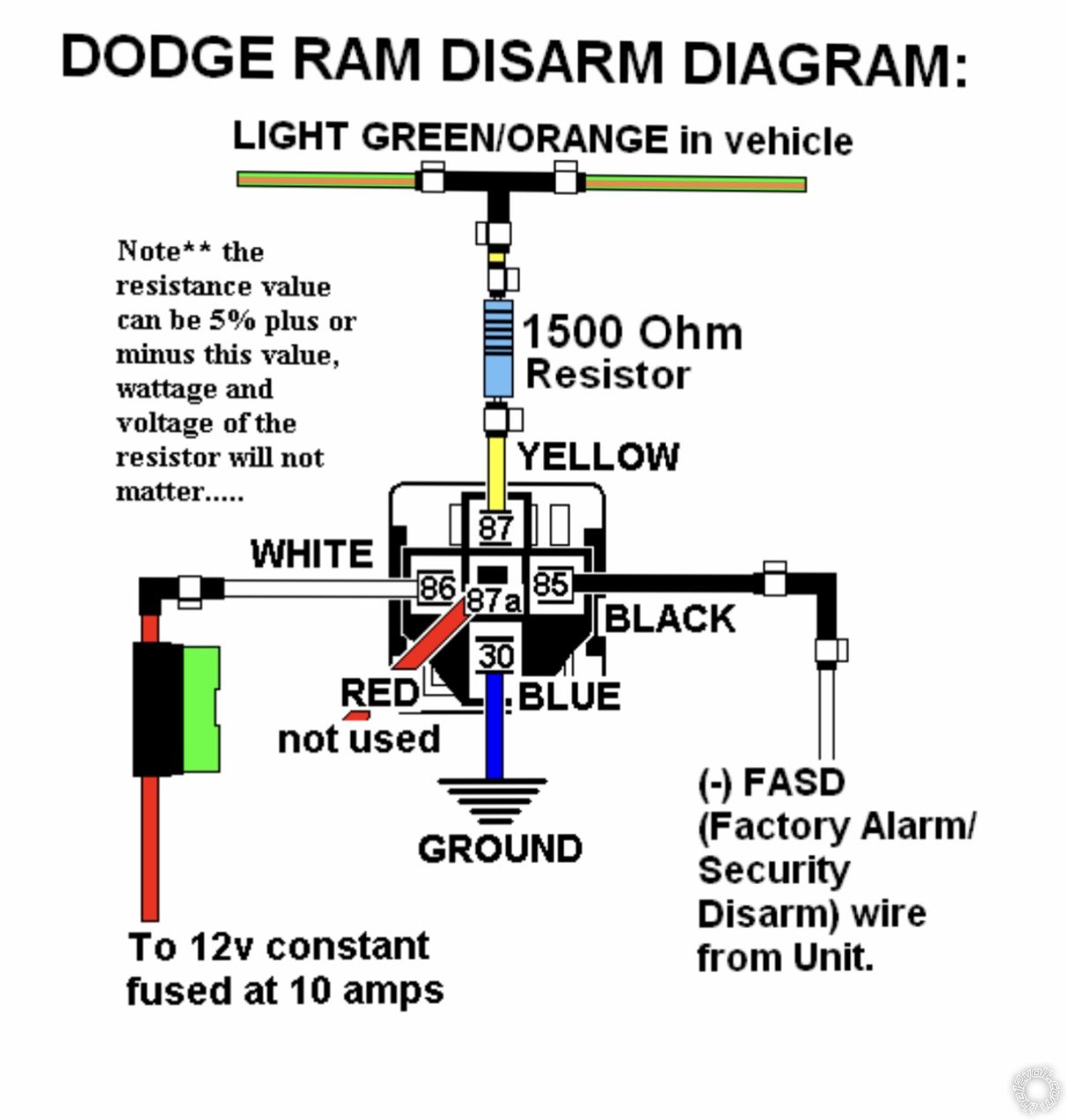 Boa 265B Remote Start Not Starting, 2001 Dodge Ram -- posted image.