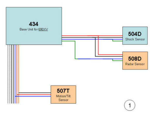 Viper 690, three sensors, Wiring plan? -- posted image.