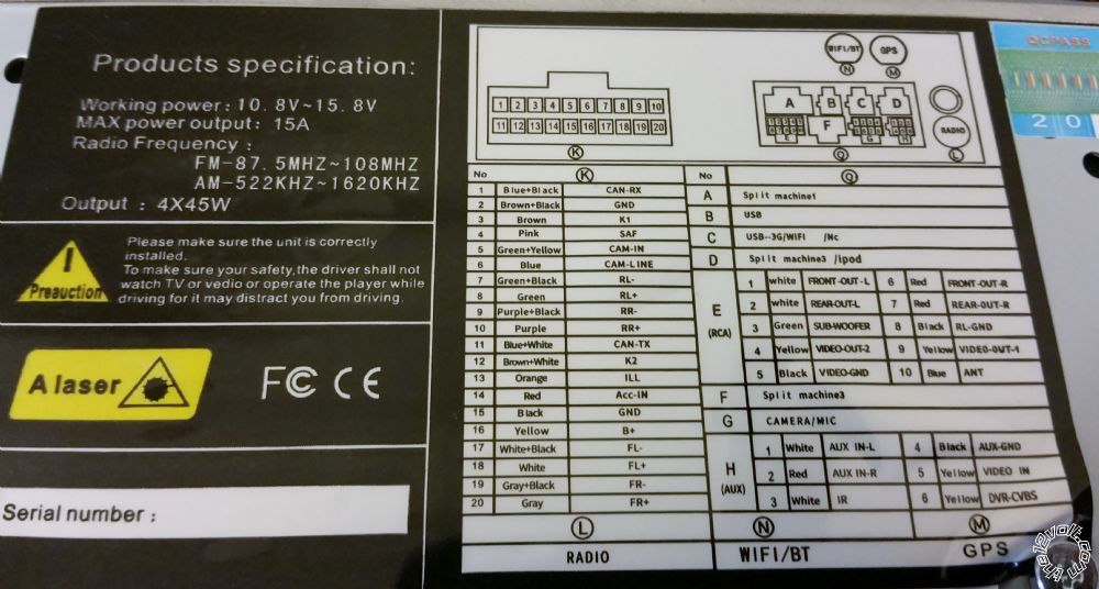 Decipher Legend on Chinese Wiring Harness - Last Post -- posted image.