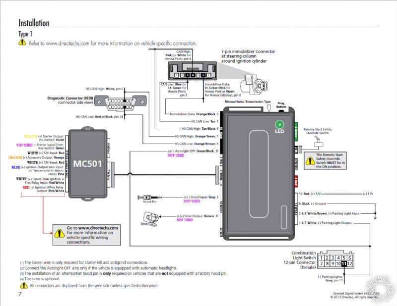 VSS5X10 install issue parking lights 2012 Accord -- posted image.