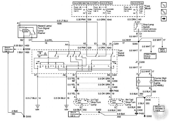 98 gtp: left turn signal wiring schematic -- posted image.