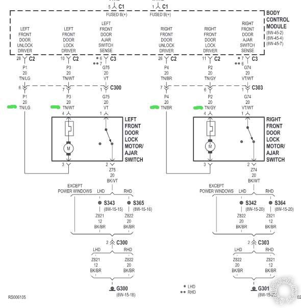 2005 Dodge Caravan Door Lock 2 Wires to Each Door - Last Post -- posted image.