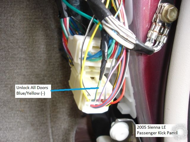 2005 Toyota Sienna Remote Start Pictorial -- posted image.