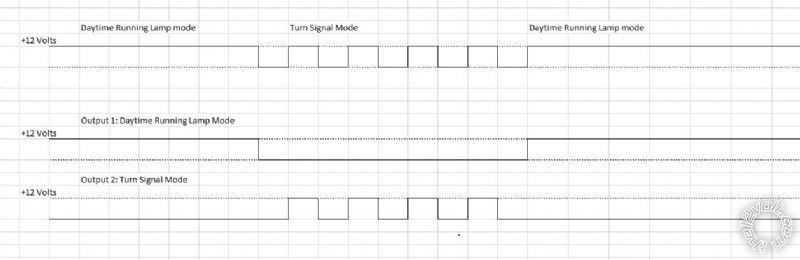 Circuit to separate combined DRL & Turn Signal -- posted image.