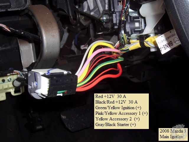 2007-2008 Mazda3 Remote Start Pictorial mazda remote starter wiring harness t 