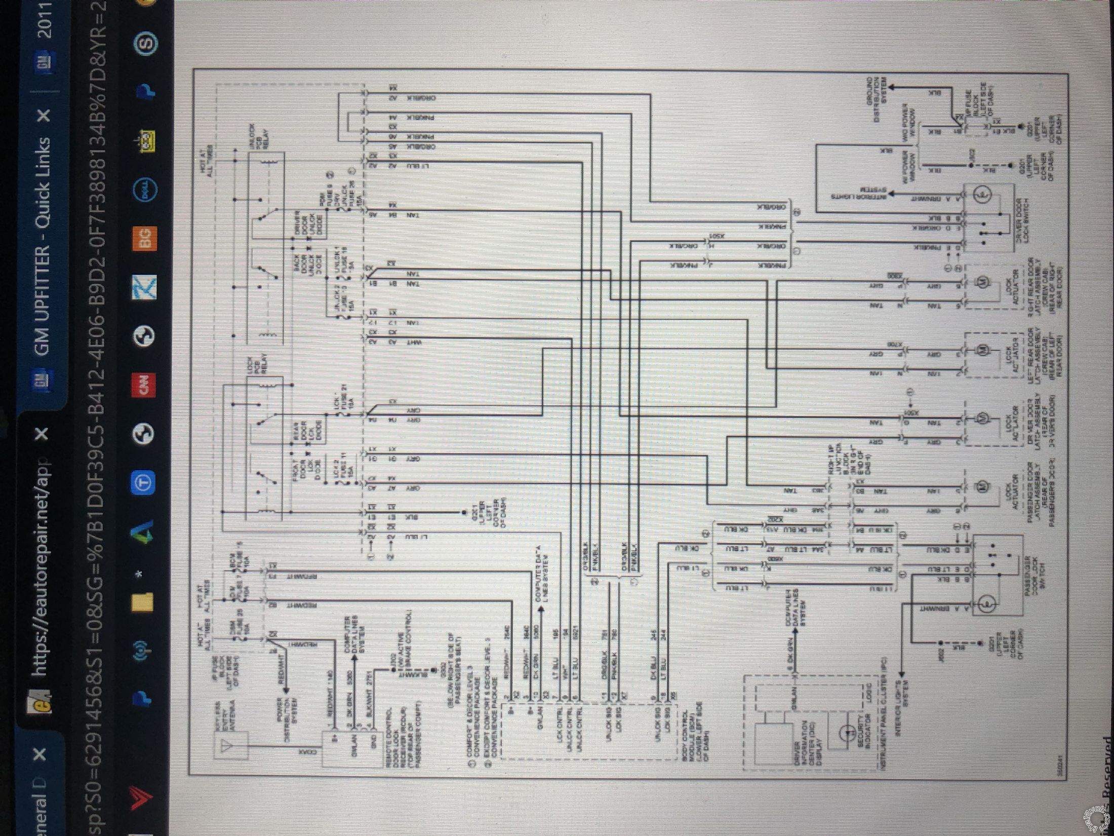 How to Wire 528T with OEM Remote Keyless Entry? 2011 Chevrolet Silverado -- posted image.