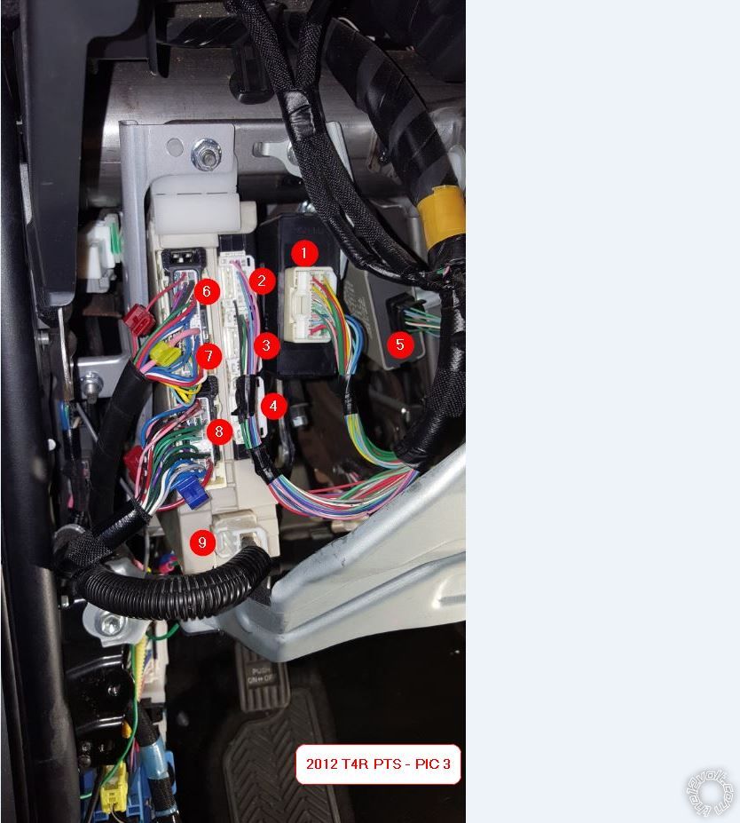 2012 Toyota 4Runner Limited, alarm wiring -- posted image.