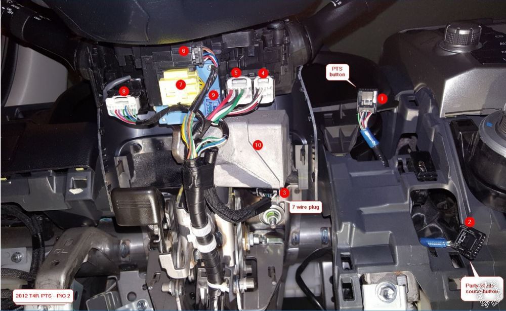 2012 Toyota 4Runner Limited, alarm wiring -- posted image.