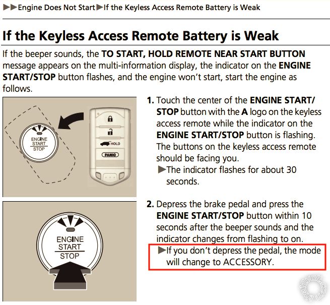 2013 Acura RDX, Remote Start Module Progamming, ADS ALCA -- posted image.