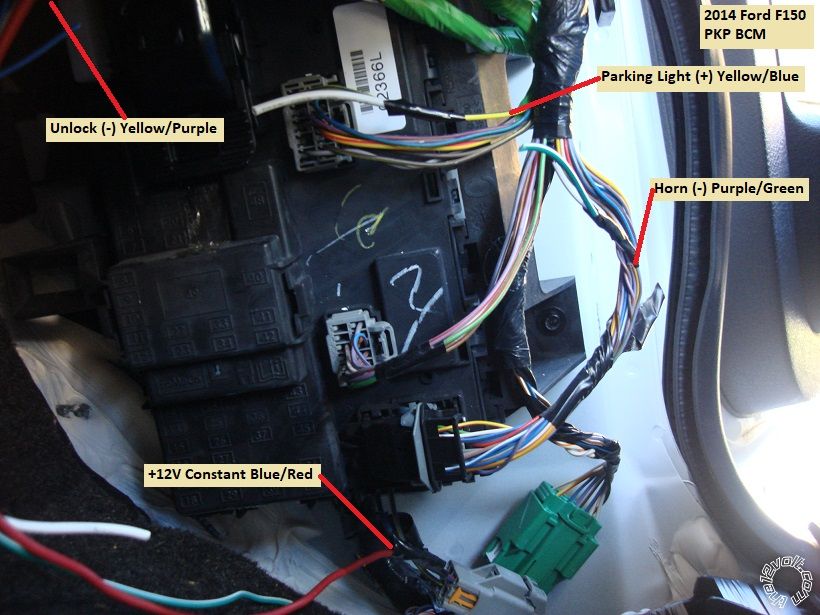 2011-2014 Ford F-150 Remote Start Pictorial neutral safety wiring harness diagram 