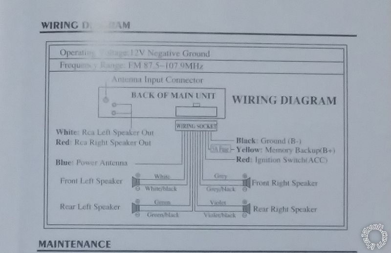 how to hook up an amp to an XO Vision XD107BT -- posted image.