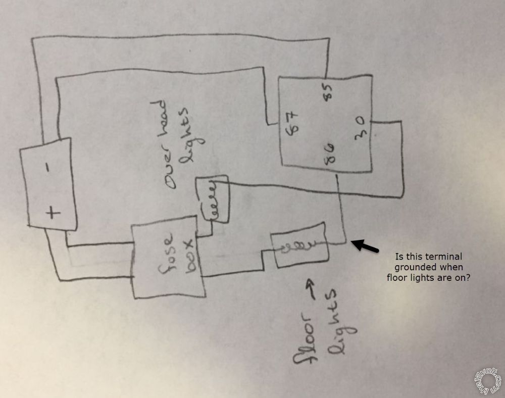 Relay Circuit, Floor, Overhead Lights -- posted image.