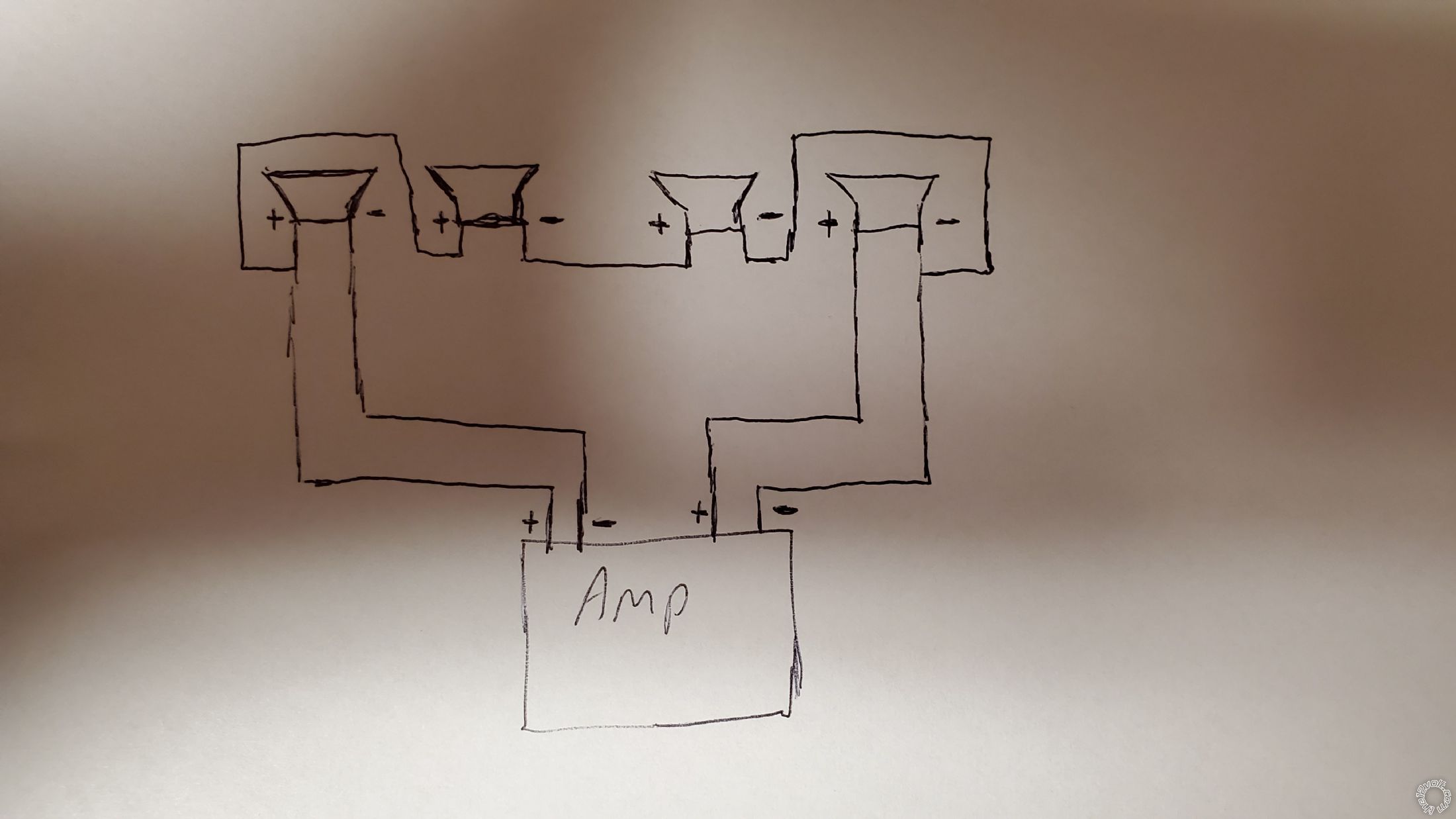 4 Speakers, 2 Channel Amplifier, and Odd Wiring - Last Post -- posted image.