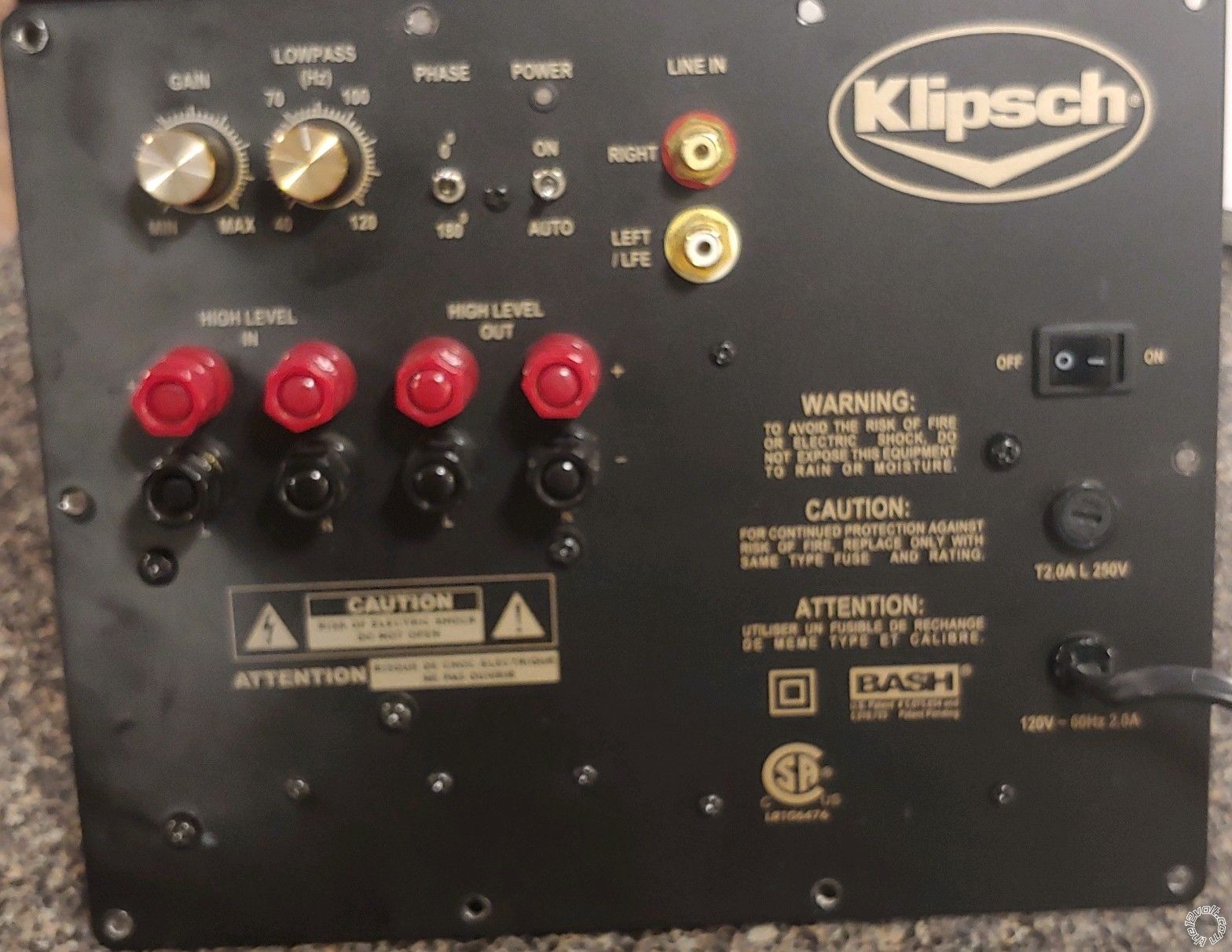 Need Replacement For This Transformer, Klipsch RPW-10 - Last Post -- posted image.