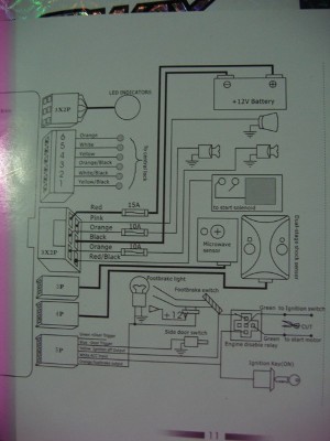 spy 2 way car alarm, light flash -- posted image.