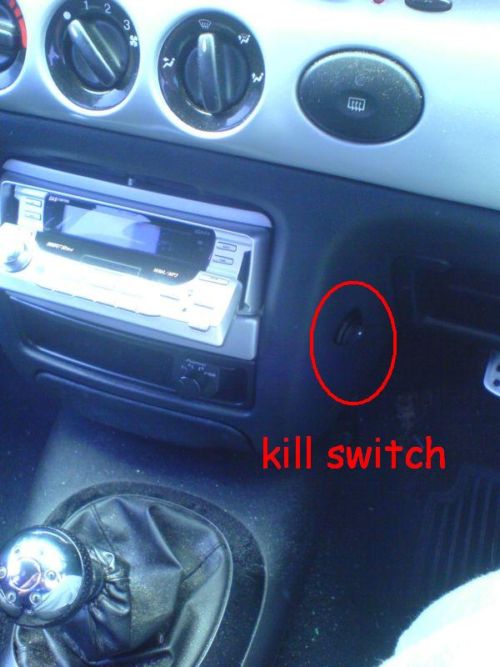 car aerial, grounding the headunit. -- posted image.