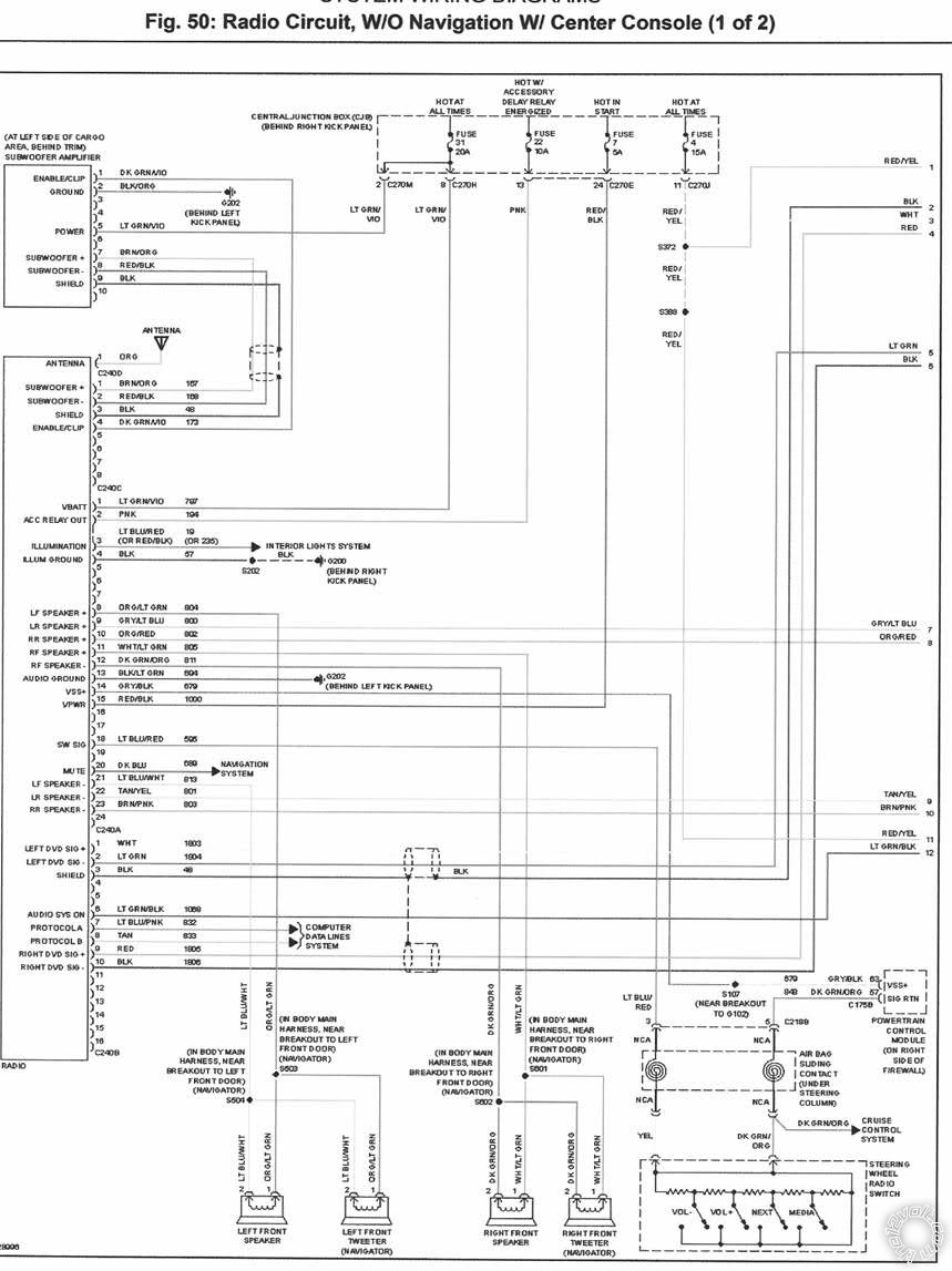 2006 Lincoln Navigator Stereo/Alarm Wiring - Page 2 -- posted image.