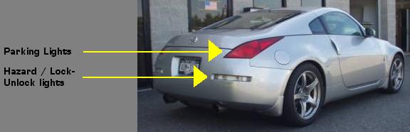 2006 nissan 350z parking lights flash? -- posted image.