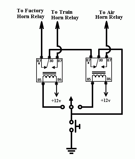 multiple horns with one switch -- posted image.