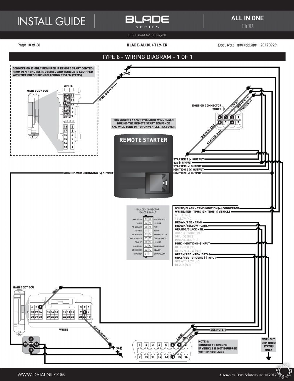 2017 Tacoma H Key - Compustar CM7200 Install -- posted image.