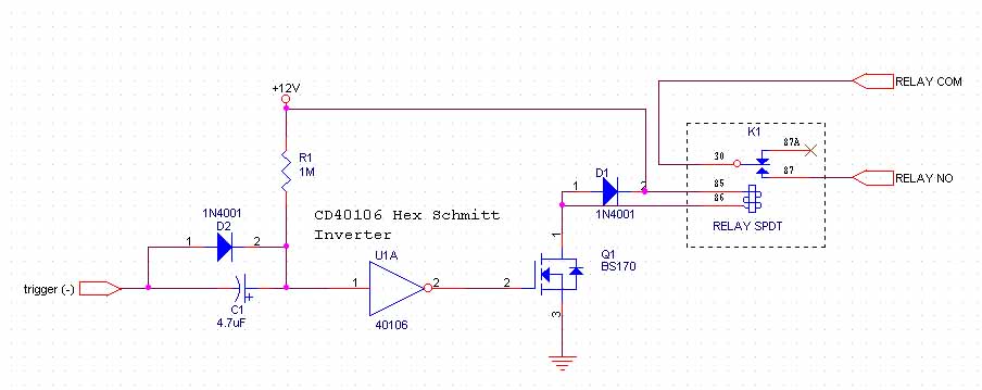 simple alarm system, relay timer? -- posted image.