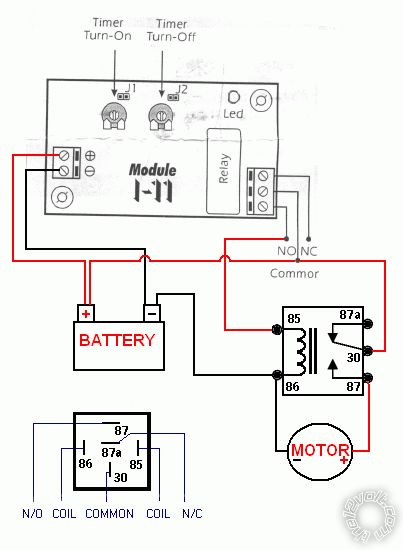 trying to wire spst 30/40 5 wire relay -- posted image.