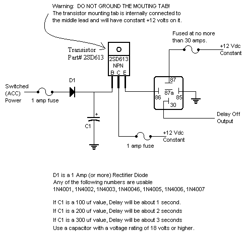 need to time delay a relay -- posted image.