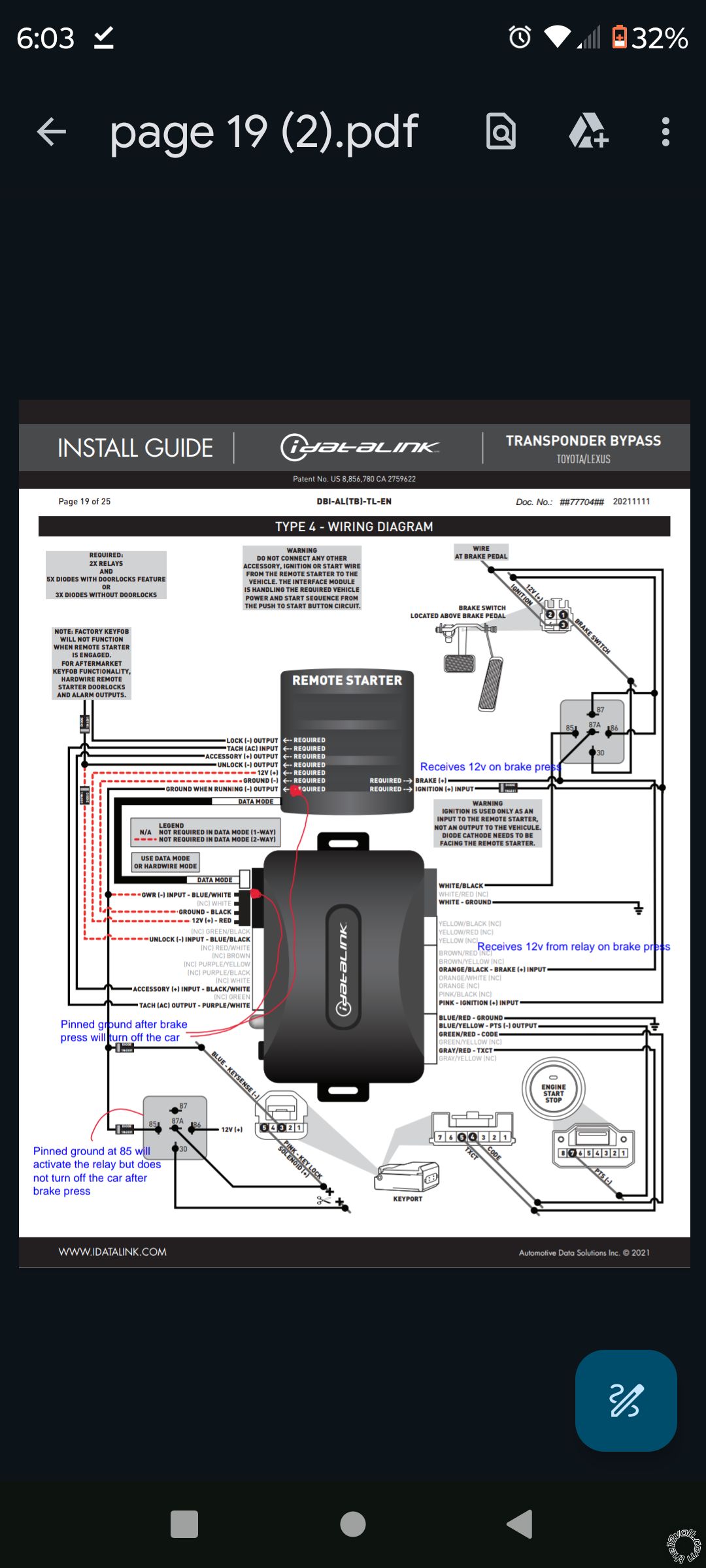 2005 Toyota Prius, Viper 4105v -- posted image.