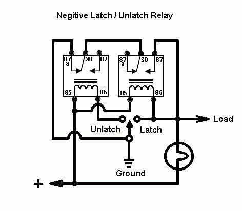 latching relay to pass continuity -- posted image.