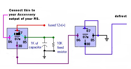 97 Maxima, how to connect rear defrost -- posted image.