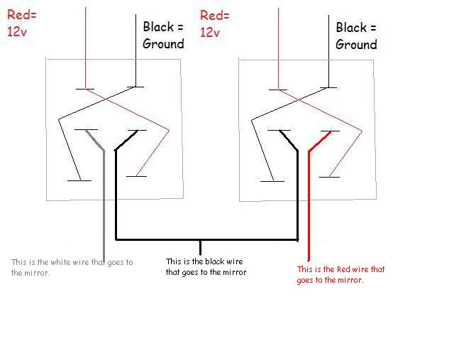 wiring electric mirrors -- posted image.