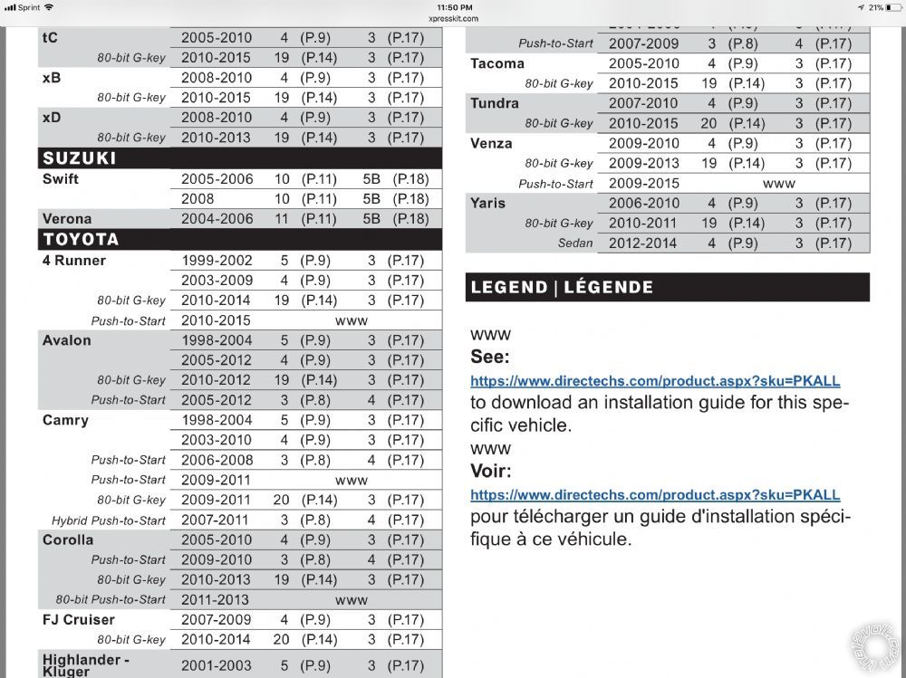 PKALL Avital 4105 and 2003 Toyota Camry -- posted image.