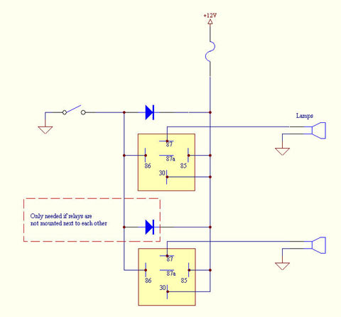 Pair of Relays for Backup Lights -- posted image.