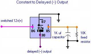delayed turn on relay -- posted image.