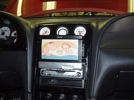 2 screens in mustang dash -- posted image.